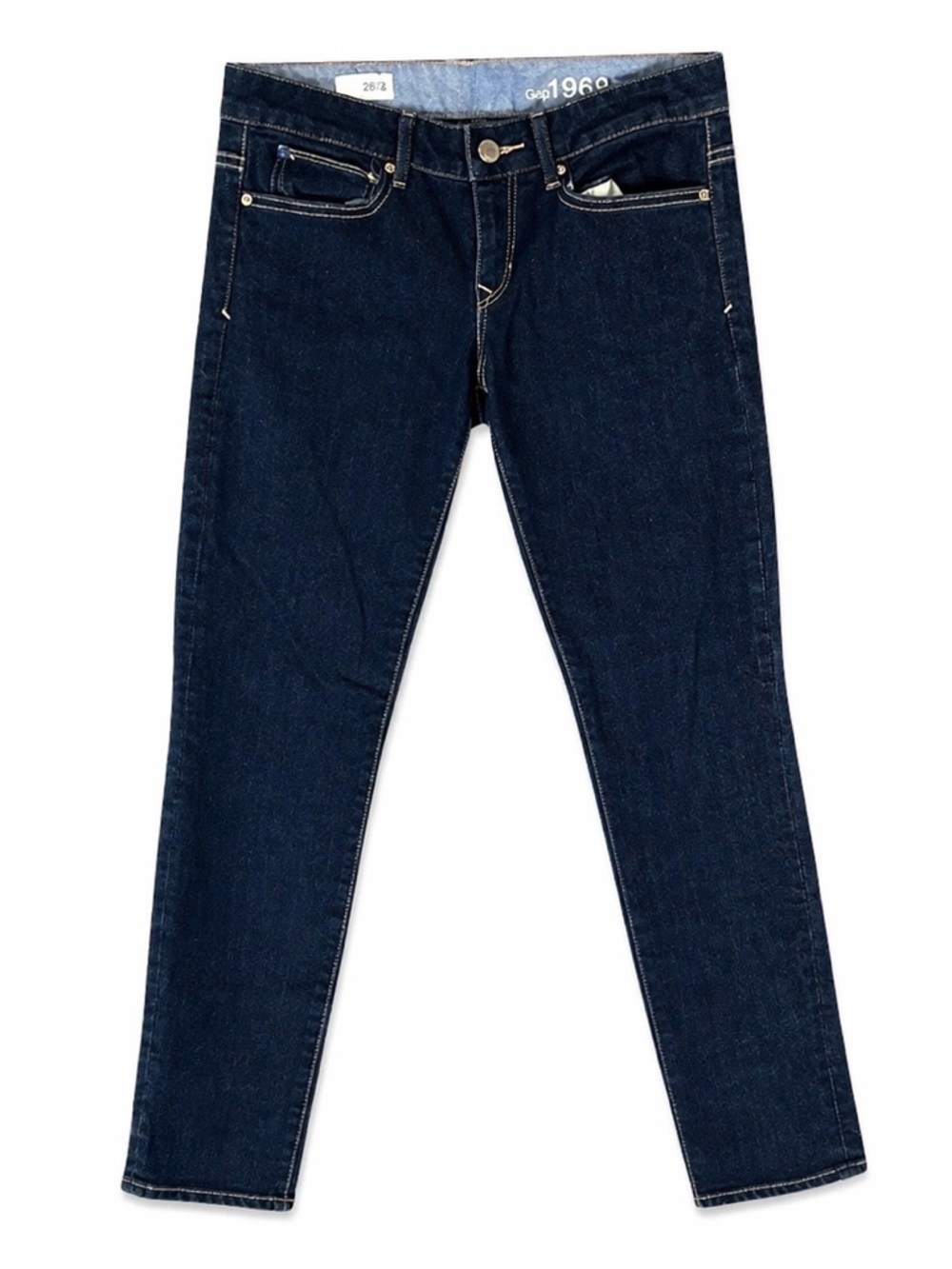 GAP 1969 Always Skinny Jeans Womens 6 / 28P Blue Classic Denim Stretch Petite